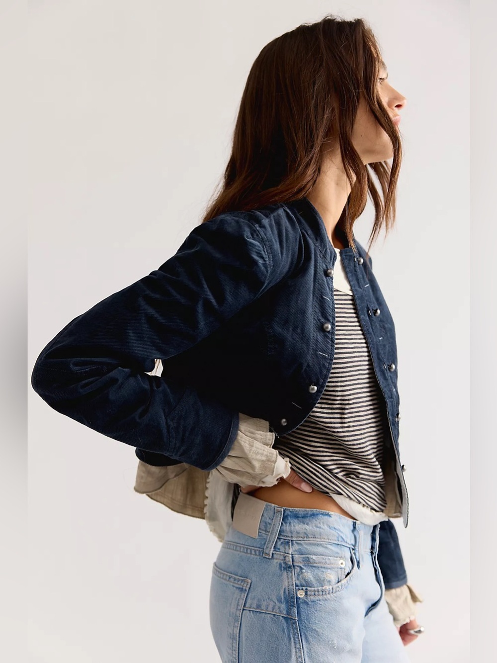 Free People Cloud Nine Ruffle Band Jacket - Picture 2 of 7